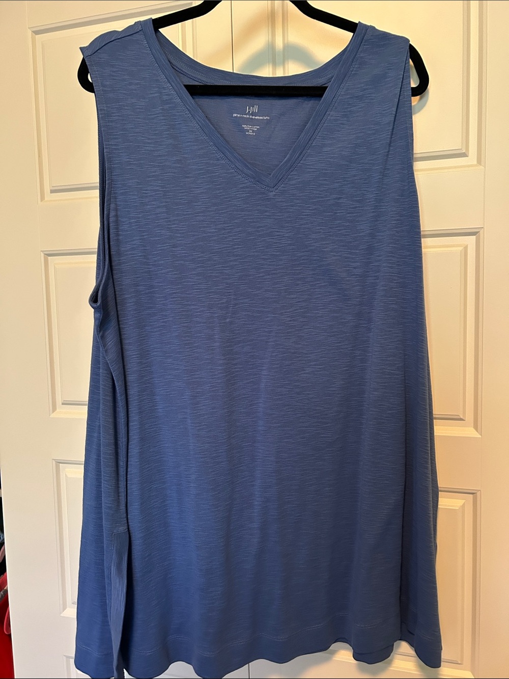 J. Jill Dusty Blue V-Neck Sleeveless Tank Top